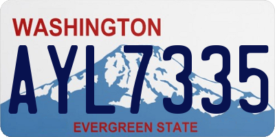 WA license plate AYL7335