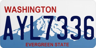 WA license plate AYL7336