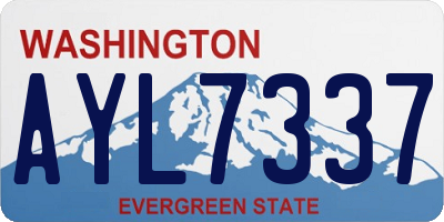WA license plate AYL7337