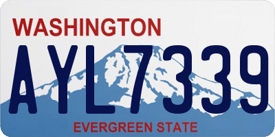 WA license plate AYL7339