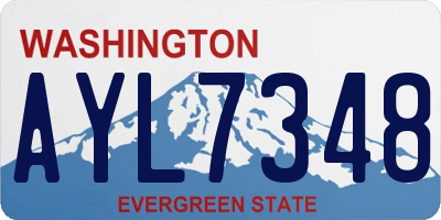 WA license plate AYL7348