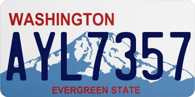 WA license plate AYL7357