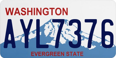 WA license plate AYL7376