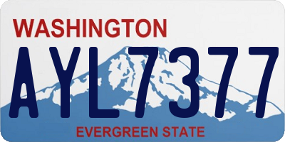 WA license plate AYL7377