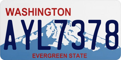 WA license plate AYL7378