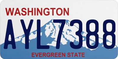 WA license plate AYL7388