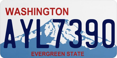 WA license plate AYL7390