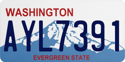 WA license plate AYL7391