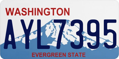 WA license plate AYL7395