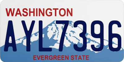 WA license plate AYL7396