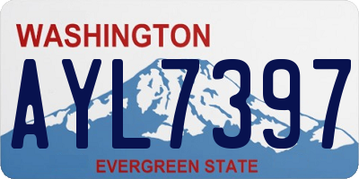 WA license plate AYL7397
