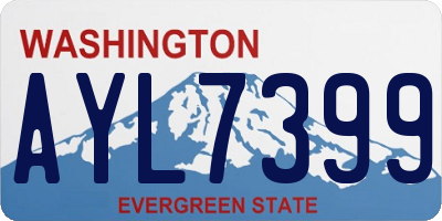 WA license plate AYL7399