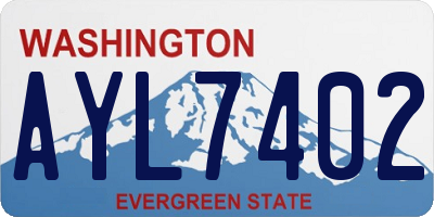 WA license plate AYL7402