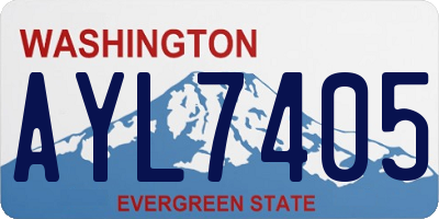 WA license plate AYL7405