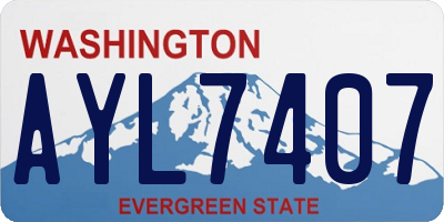 WA license plate AYL7407
