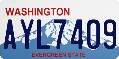 WA license plate AYL7409