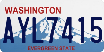 WA license plate AYL7415