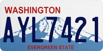WA license plate AYL7421