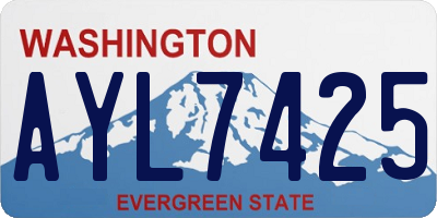 WA license plate AYL7425