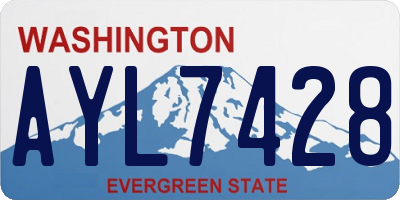 WA license plate AYL7428