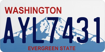 WA license plate AYL7431