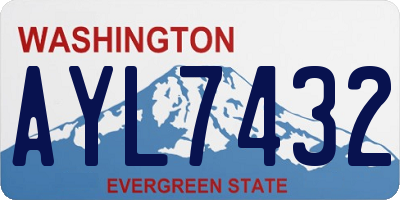 WA license plate AYL7432