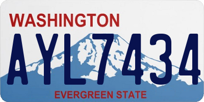 WA license plate AYL7434