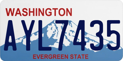 WA license plate AYL7435