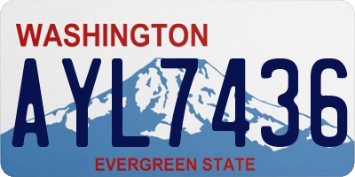 WA license plate AYL7436