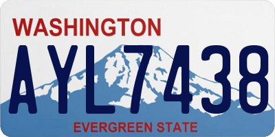 WA license plate AYL7438