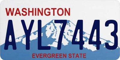 WA license plate AYL7443