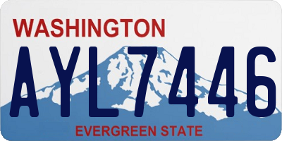 WA license plate AYL7446
