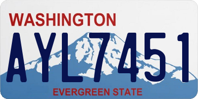 WA license plate AYL7451