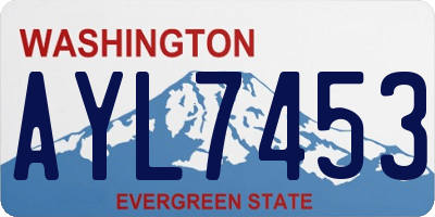 WA license plate AYL7453