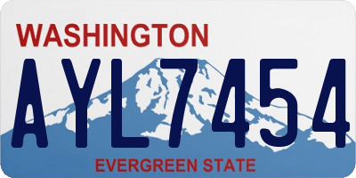 WA license plate AYL7454
