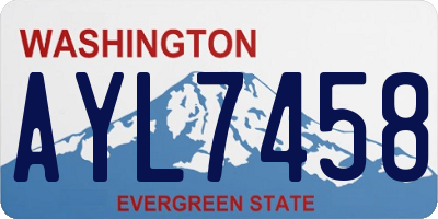 WA license plate AYL7458