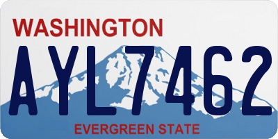 WA license plate AYL7462