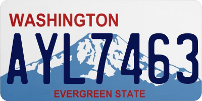 WA license plate AYL7463