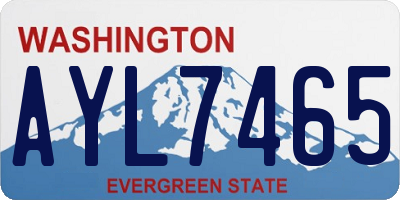 WA license plate AYL7465