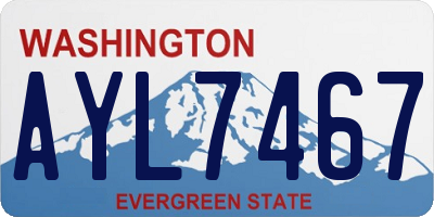 WA license plate AYL7467