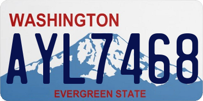 WA license plate AYL7468