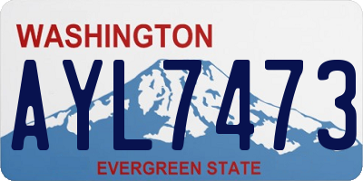 WA license plate AYL7473