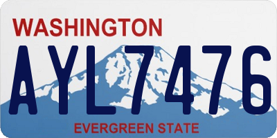 WA license plate AYL7476