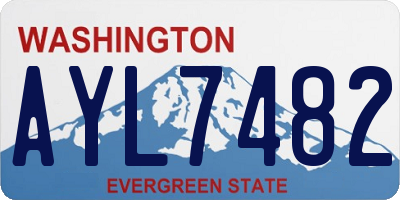 WA license plate AYL7482