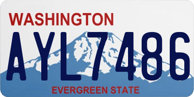 WA license plate AYL7486