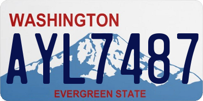 WA license plate AYL7487