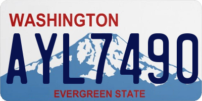 WA license plate AYL7490