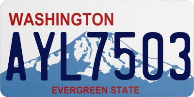 WA license plate AYL7503