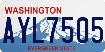 WA license plate AYL7505
