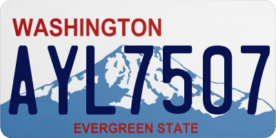 WA license plate AYL7507
